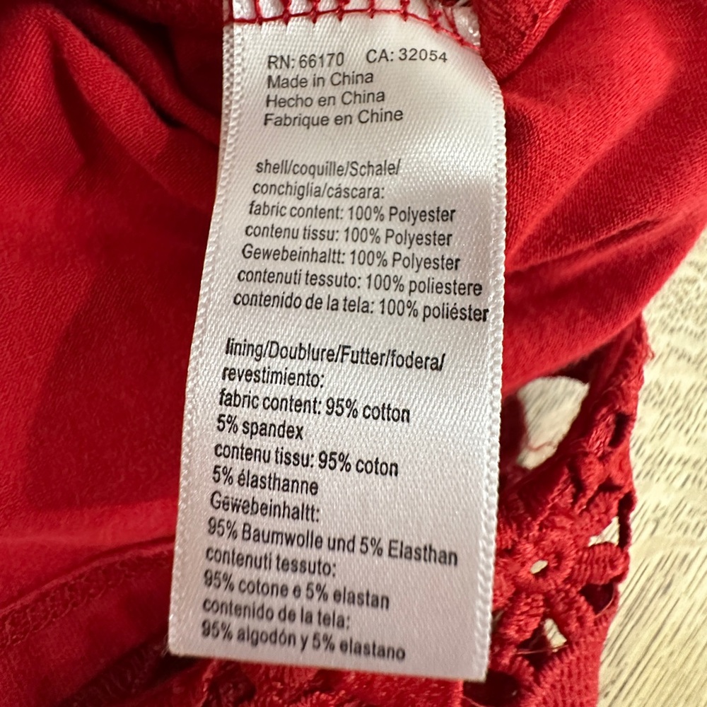 Lili’s Closet Crochet Red Lace Midi Skirt Small - Picture 14 of 15